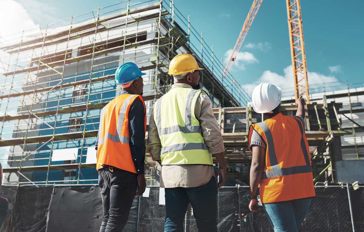 Engineers inspecting a construction site